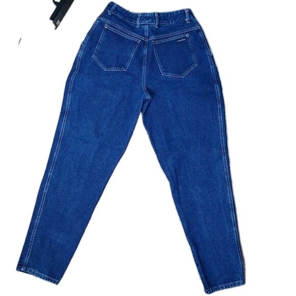 VTG CALVIN KLEIN 80s Mom Jeans Pleated Front High Waist Women's 29x28 12 Rise - Picture 2 of 10